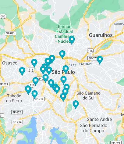 Pontos ativos da EntregAli